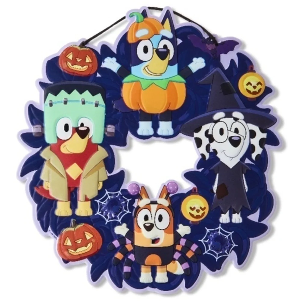 NWT. BLUEY 15” Halloween Metal Wreath